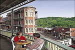 A view from the historic Basin Park Hotel in Eureka Springs